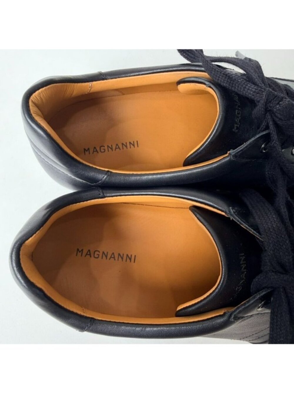 Magnanni Zubiri Leather Sneakers Black Men's Size 9.5 - Picture 6 of 12